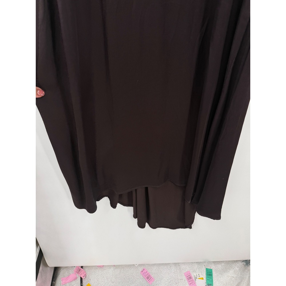 Anthropologie Medium Maxi Dress Womens Brown‎ Mixed Media High-Low Sleeveless - Picture 9 of 10